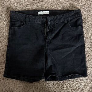 Black Denim Shorts